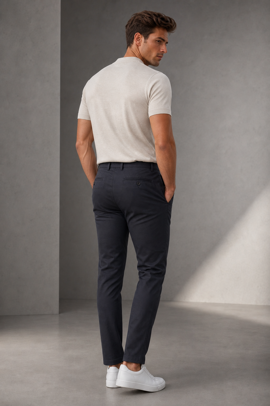 N9 Tailored Chino back shoulder read
