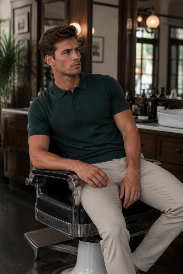 Clerk 12 knit polo alternate angle