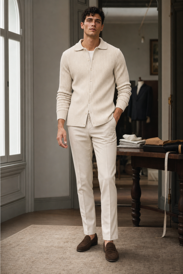 N9 14 rib cardigan product hero