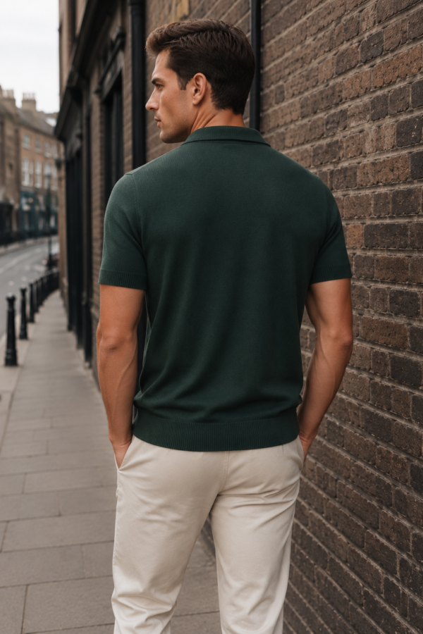 Bounces 17 knit polo back or construction