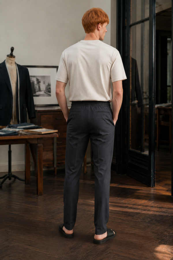 Barber 18 drawcord trouser back or construction