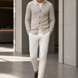 Forge 19 rib cardigan product hero