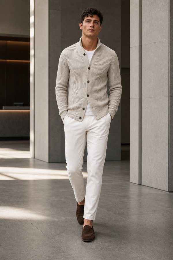 Forge 19 rib cardigan product hero