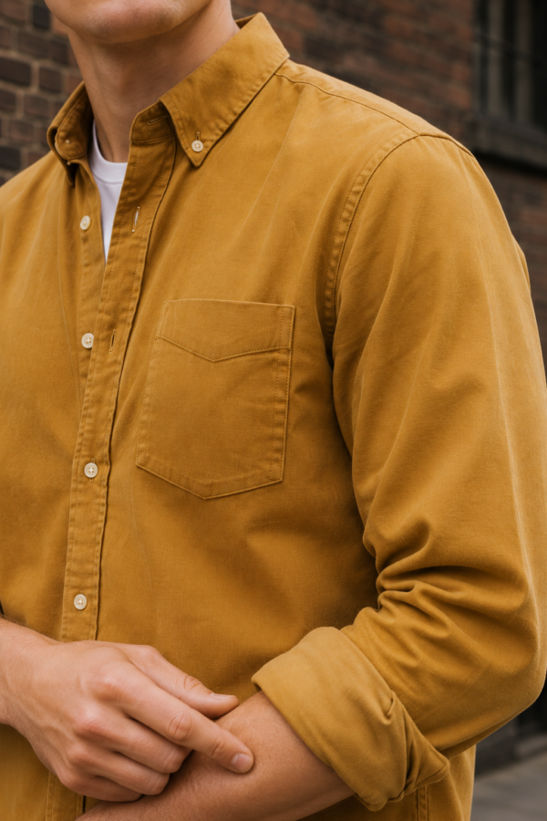 Clerk 21 Oxford shirt fabric detail