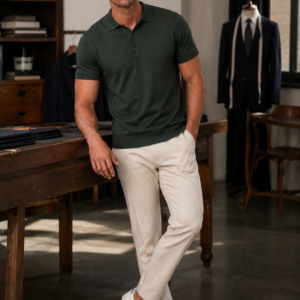 Clerk 22 knit polo product hero