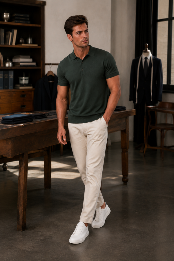 Clerk 22 knit polo alternate angle