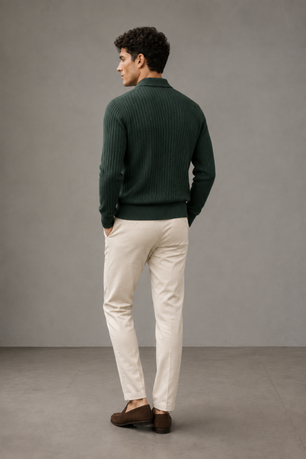 N9 24 rib cardigan back or construction