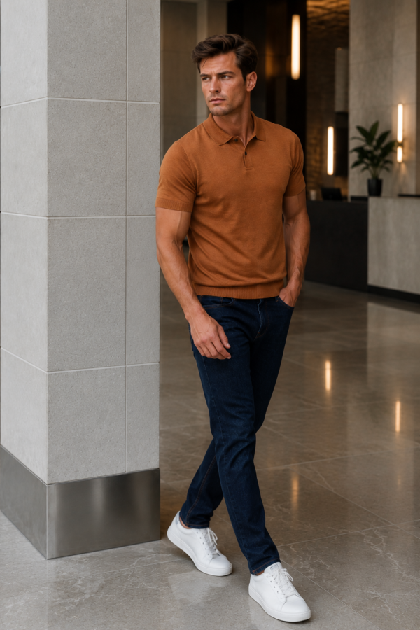 Bounces 27 knit polo alternate angle
