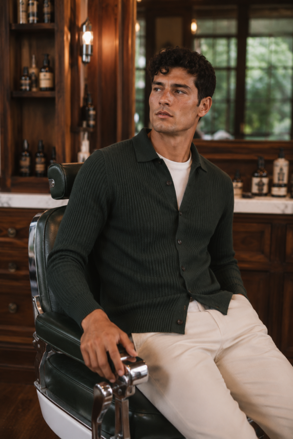 Forge 29 rib cardigan alternate angle