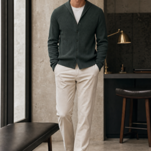 Forge 39 rib cardigan product hero