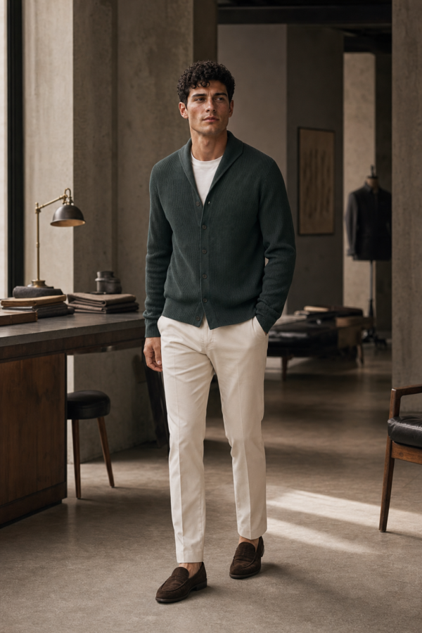 Forge 39 rib cardigan alternate angle