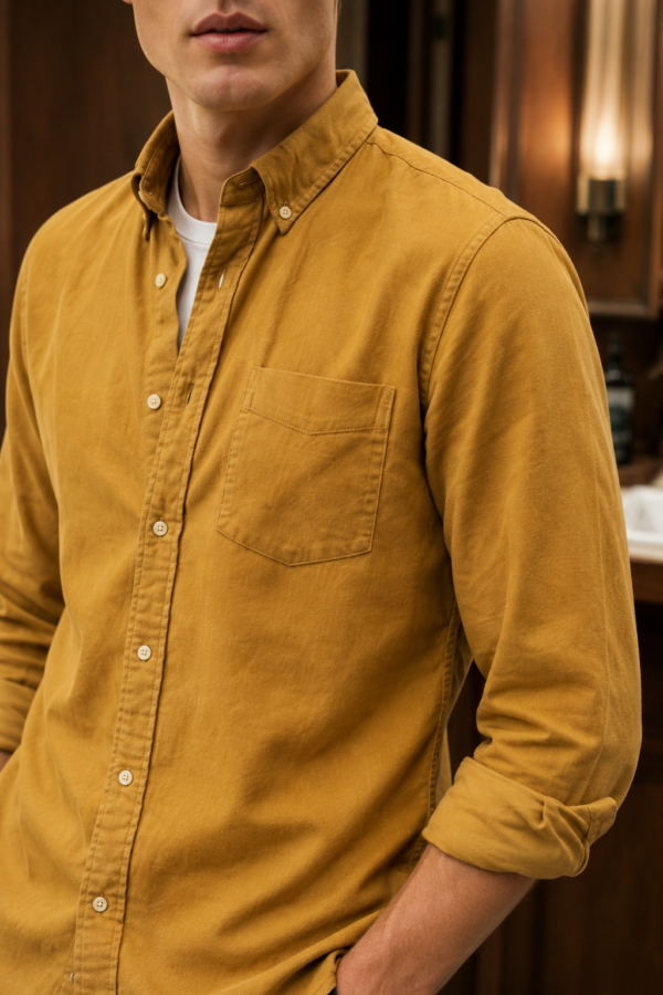 Clerk 41 Oxford shirt fabric detail