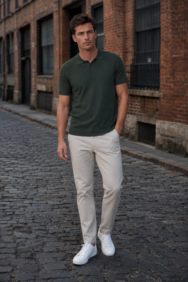 Clerk 42 knit polo product hero