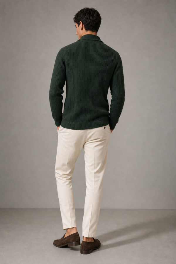 Forge 49 rib cardigan back or construction