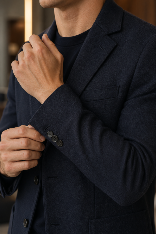 Clerk 50 tailored jacket fabric detail