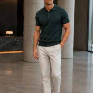 Clerk 52 knit polo product hero