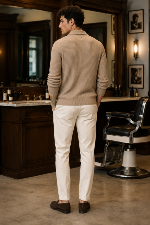 N9 54 rib cardigan back or construction