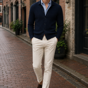 Forge 59 rib cardigan product hero