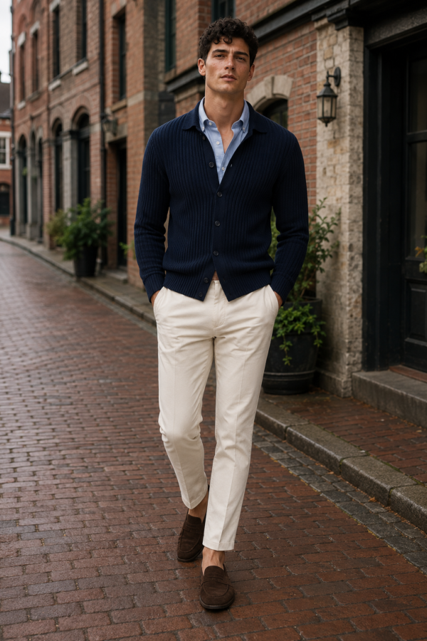 Forge 59 rib cardigan product hero