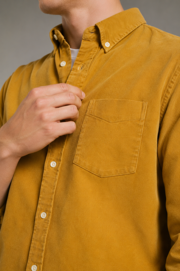 Clerk 61 Oxford shirt fabric detail