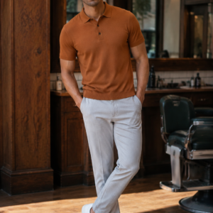 Clerk 62 knit polo product hero