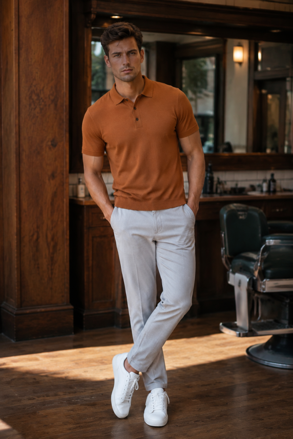 Clerk 62 knit polo product hero