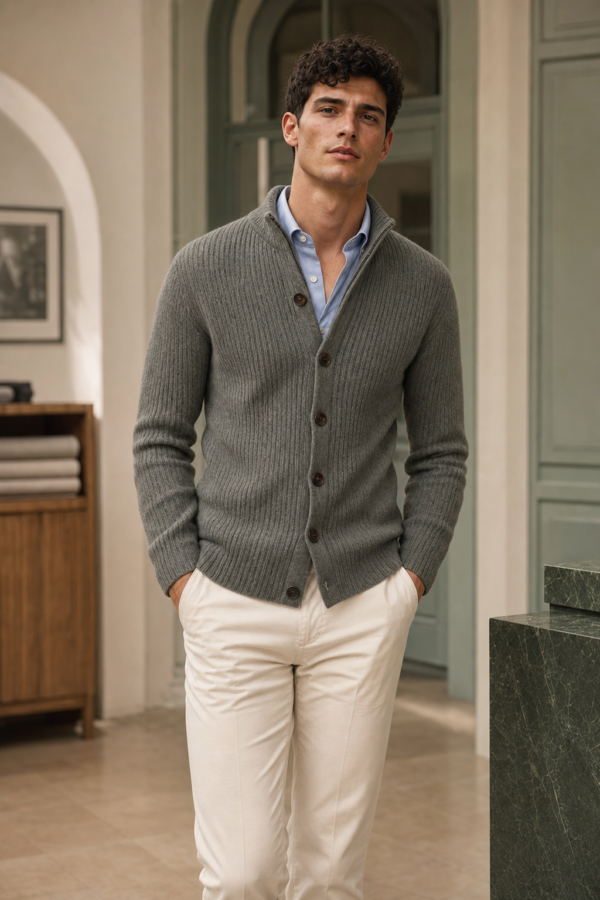 N9 64 rib cardigan product hero