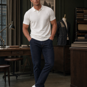 Clerk 72 knit polo product hero