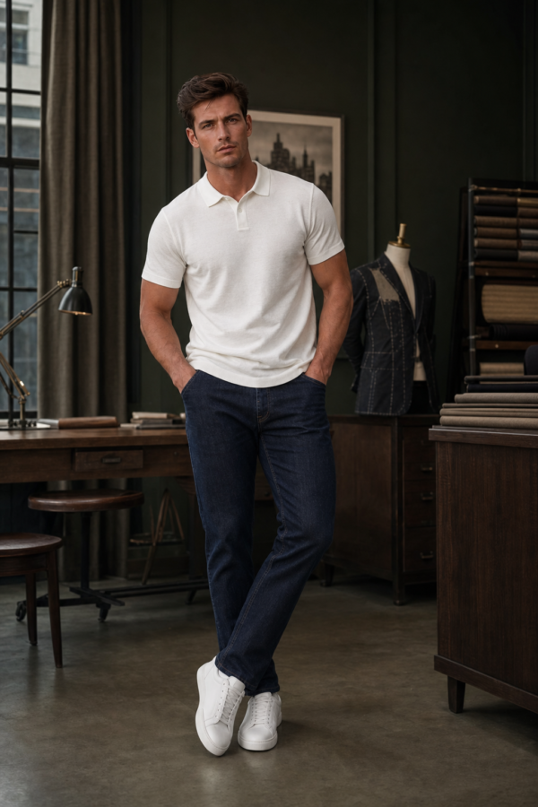 Clerk 72 knit polo product hero