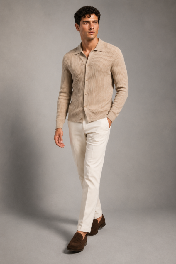 N9 74 rib cardigan alternate angle