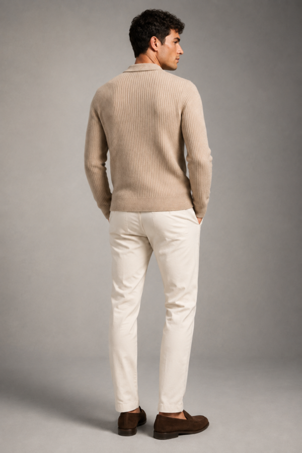 N9 74 rib cardigan back or construction