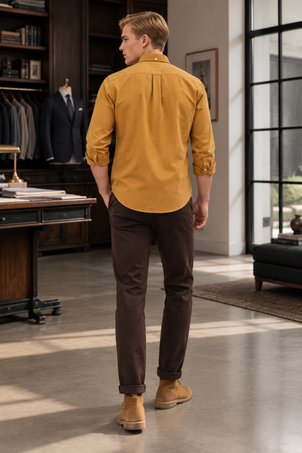 Bounces 76 Oxford shirt back or construction