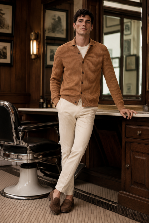 Forge 79 rib cardigan product hero