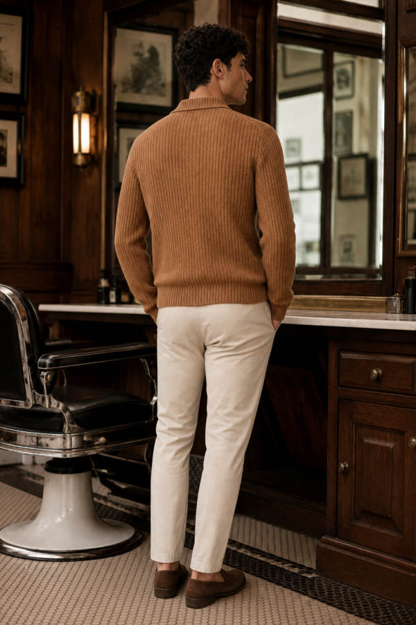 Forge 79 rib cardigan back or construction