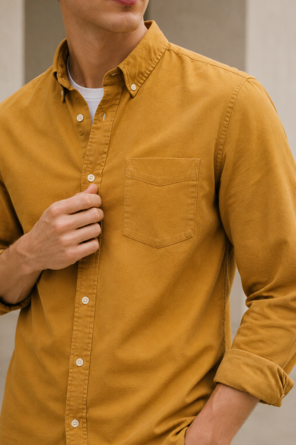 Clerk 81 Oxford shirt fabric detail